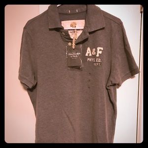 Abercrombie and Fitch men’s gray polo